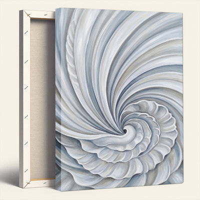 Spiral Shell Canvas Wall Art Oil Painting Print Set Of 1