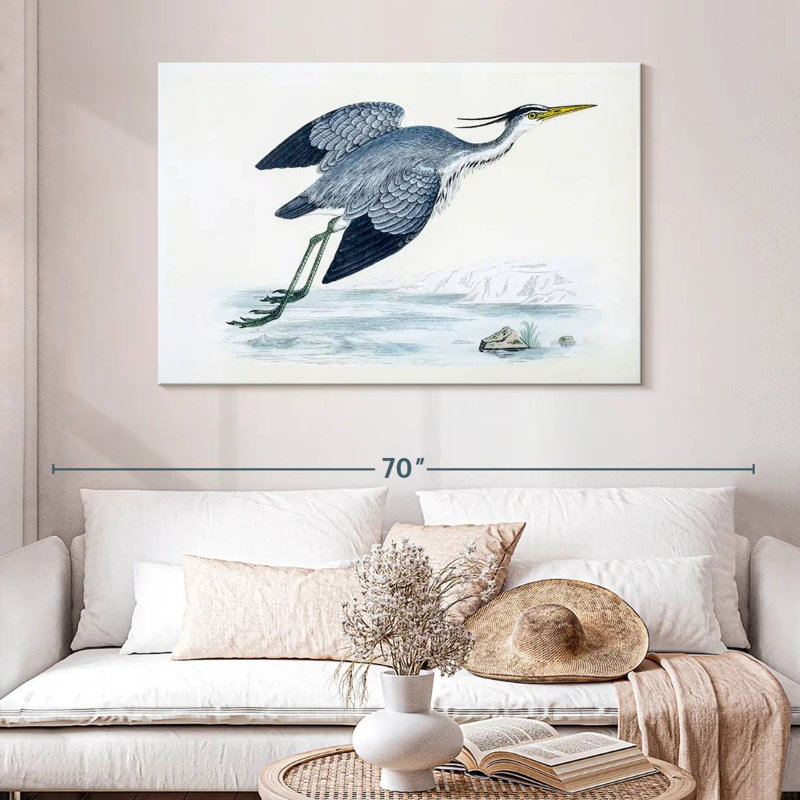 Soaring Blue Heron, 32" H x 48" W