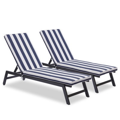 2PCS Coussin de chaise longue pour l'extérieur