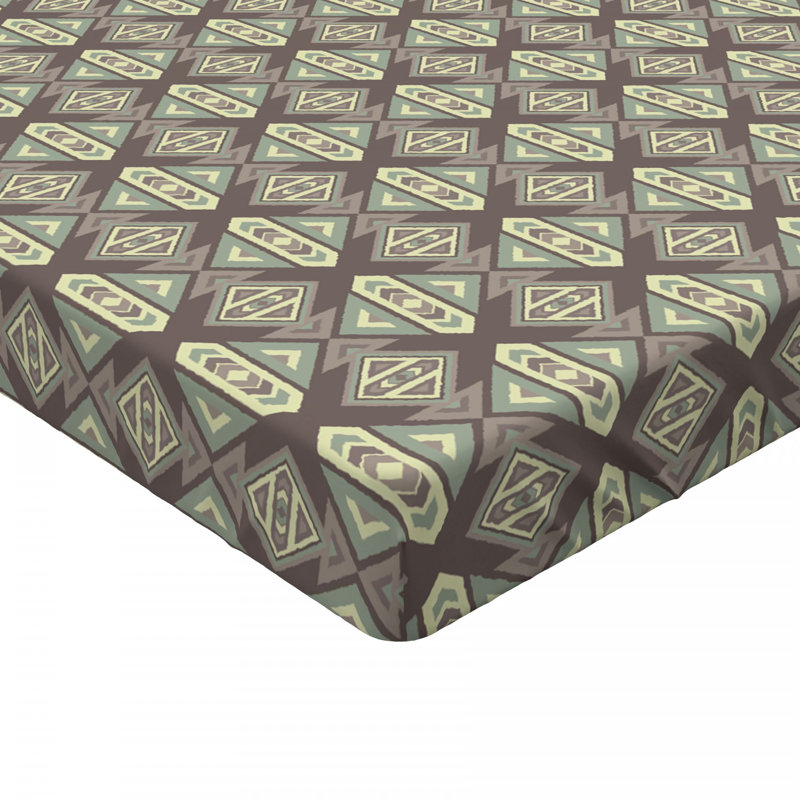 Microfiber Geometric Fitted Sheet, Twin XL Fitted Sheet