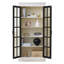Garde-manger autoportant avec porte vitrée, vitrine de ferme avec rangement-1330452008
