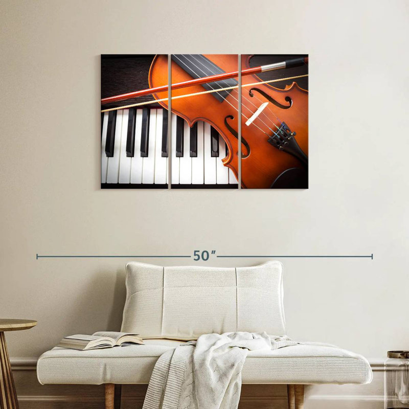 Abarca Violin And Piano Instruments, 24" H x 38" W