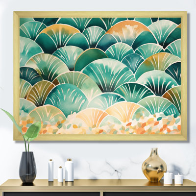 " Orange Abstracted Harmonies of Shape II " Print