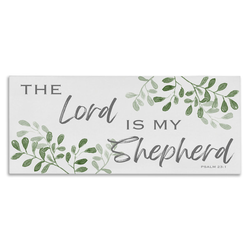 «Lord Is My Shepherd Botanicals», art mural sur toile, design par Marcus Prime, H 10 po x l 24 po