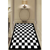 Washable Checkered Rug