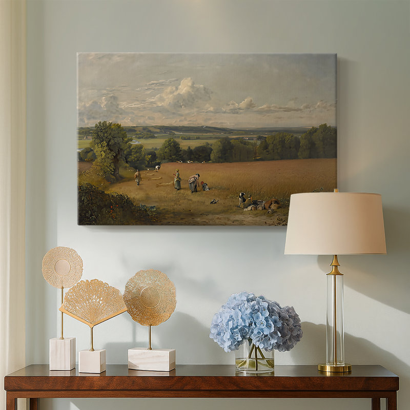 John Constable "A Wheatfield" - Art mural de qualité musée sur toile tendue, 40 x 60