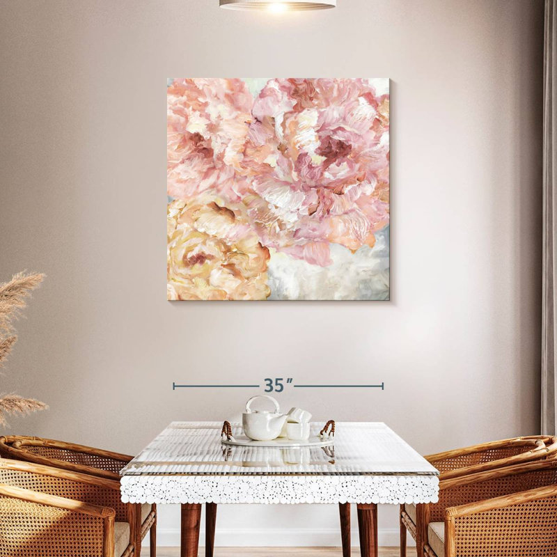 Pivoines contemporaines Avery I, H 36 po x l 36 po