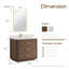 Meuble-lavabo sur pied simple 36 po avec plateau en quartz Calacatta et miroir Porto-1463672370-1463647405