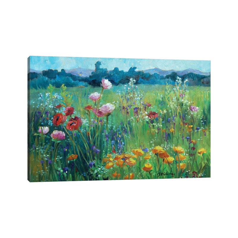 Field Of Poppies 1 Piece Wall Art on Canvas, 20.32 cm H x 30.48 cm W x 1.905 cm D, Does Not Apply