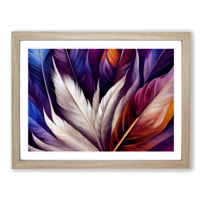 Exhilarating Bird Feathers - Single Picture Frame Painting