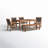 Fleur 7-Person Solid Wood Patio Dining Set
