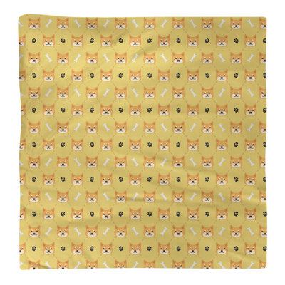 Serviette en coton à motif shiba shiba