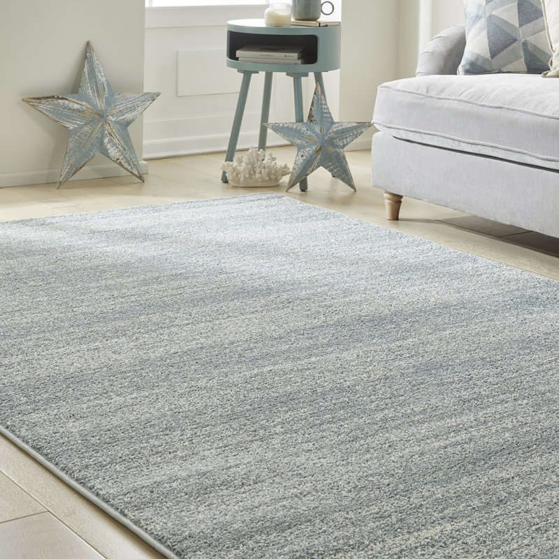 Plush Aqua Area Rug, Rectangle 200 x 290 cm