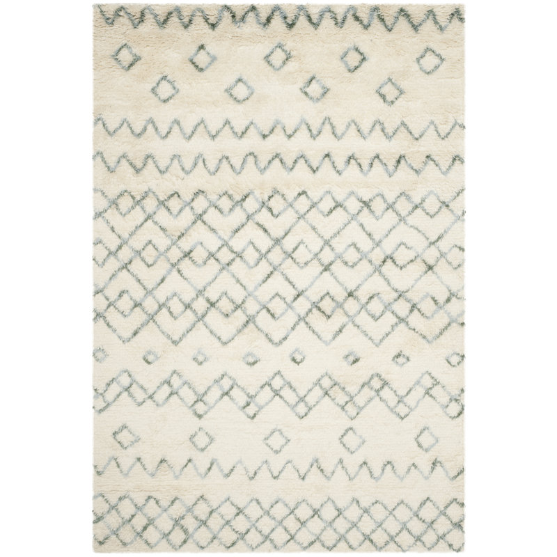 Jain Geometric Hand Woven Area Rug, Rectangle 152 x 244 cm