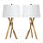 30.75" Metal Table Lamp With White Shade