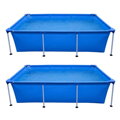 Plastic Rectangle Frame Set Pool 25.6'' H x 81.6'' W x 120'' L