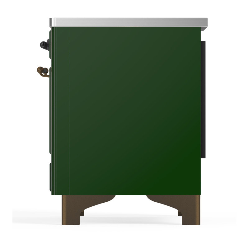 Majestic III Series 36 Inch Induction Range with 6 Induction Elements in Matte Graphite (Chrome Trim), Emerald Green
