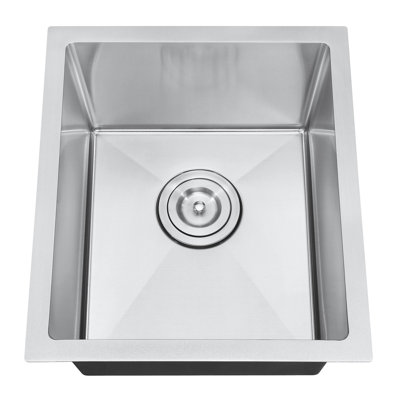 17'' L Undermount Single Bowl Stainless Steel Kitchen Sink