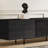 94.48" Tv Stand With Adjustable Shelves, Soft-Close Hinges & Cable Management, Metal Legs