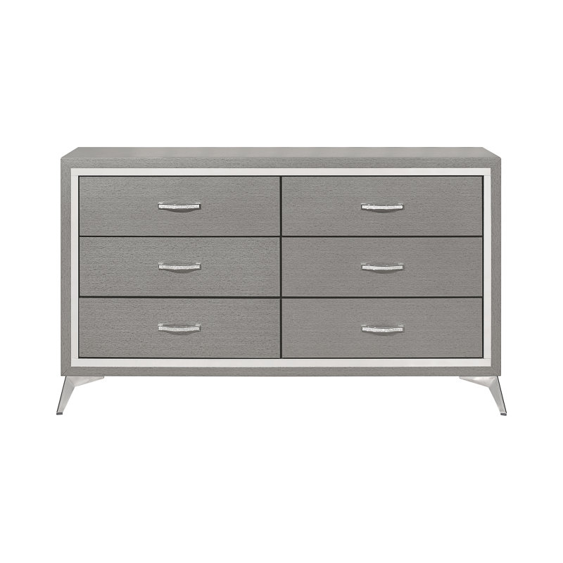 Maxo 6 - Drawer Dresser, Gris