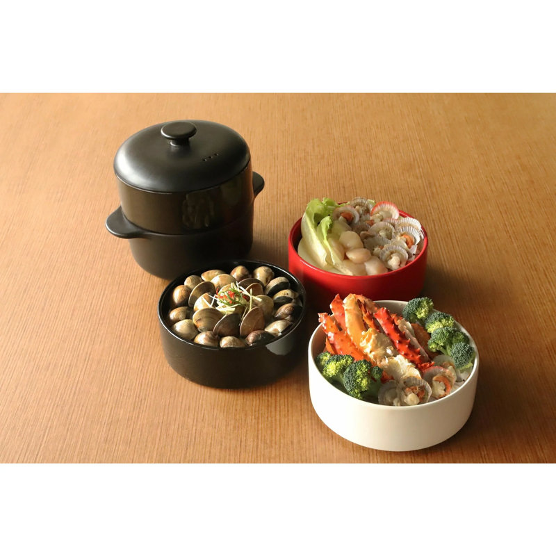Grande casserole JIA Inc. Steamer II Series, 24 cm, avec couvercle