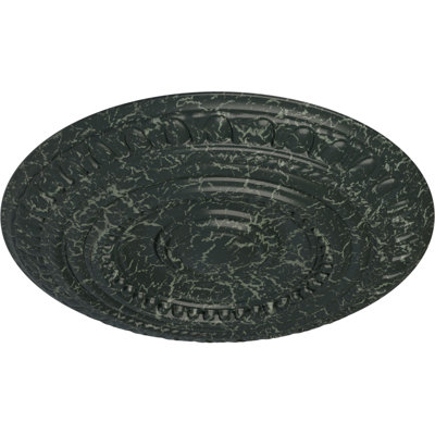 Médaillon de plafond Endurathane Artis, DE 15 3/4 po x P 1 3/8 po (convient aux auvents jusqu'à 6 7/8 po), fini peint craquelé peint à la main