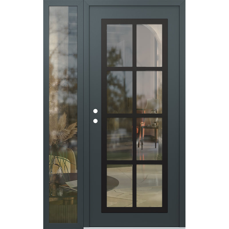 Porte d'entrée C-16, L 53,25 po x H 81,69 po, Transparent, S'ouvre à droite vers l'intérieur
