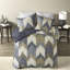 Ensemble de literie bleu marine moderne, édredon en coton avec rembourrage hypoallergénique, grand