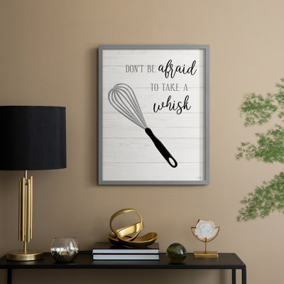 Take A Whisk Framed Print - Solid Wood