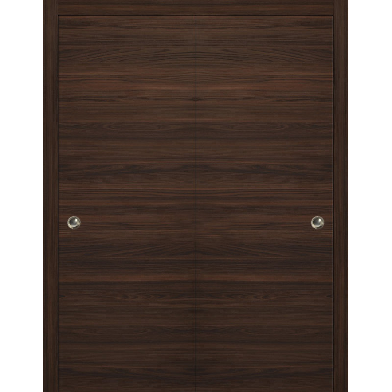 Portes coulissantes en bois Planum, 36 po x 80 po, Frêne chocolat