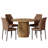 Farmhouse Round Fluted Dining Table Set For Kitchen, Apartment, Or Dining Room-1390530808