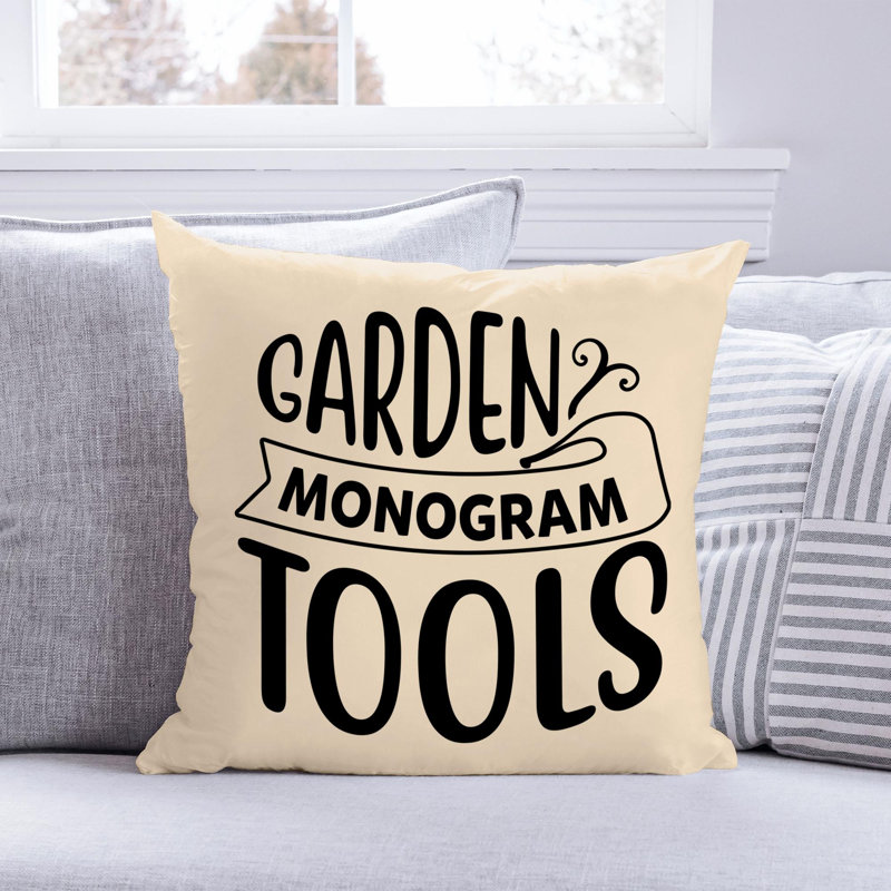 Citation amusante Garden Lover 440 - Coussin décoratif inclus, H 18 po x l 18 po