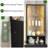 Decalt Makeup Vanity with Glass Table and Charging Station, Vanity Table with Lighted Mirror and 2 Drawers for Bedroom-121553295