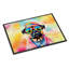Tapis d'intérieur ou d'extérieur Pug Hippie Dawg 24 x 36