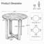 with Solid Wood Base Dining Table