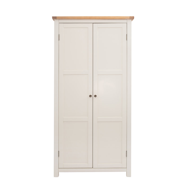 Zayd 2 Door Solid + Manufactured Wood Wardrobe