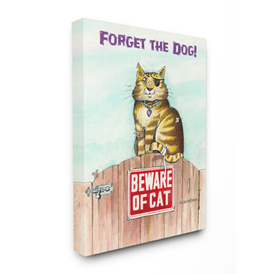 «Forget the Dog Funny Cat» par Gary Patterson - impression d'art graphique