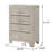 4-Drawer Bedroom Chest Of Drawers Rustic Cream