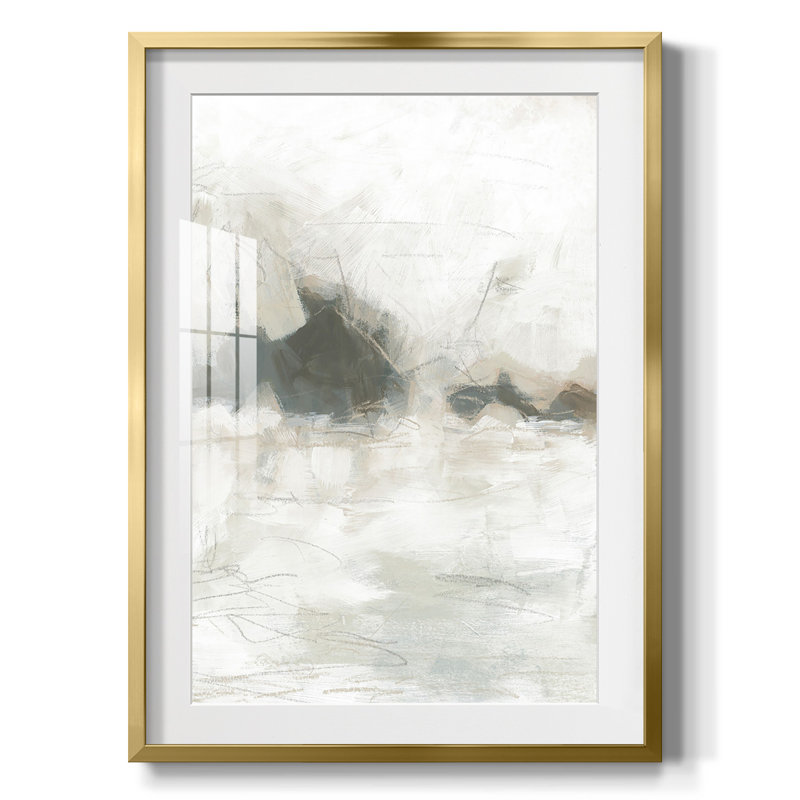 Horizon Break I - impression encadrée, H 25,5 po x l 17,5 po, Doré
