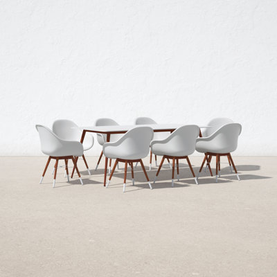 Anautica 75" Eucalyptus Patio Dining Set
