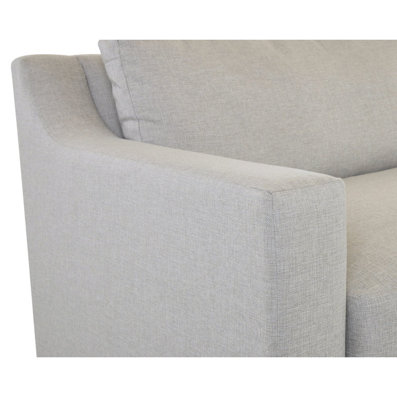 Rhodes 2 - Piece Upholstered Sectional, Right Hand Facing, Drusky Ivory Sustain® Basketweave