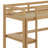 Keean Twin High Loft Bed, Rubber Wood Loft Bed With Safety Guardrail, Built-In Desk, Ladder-1929866394
