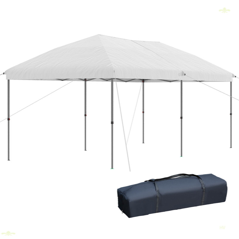 Pop Up Canopy With Easy Up Steel Frame, 3-Level Adjustable Height And Carrying Bag