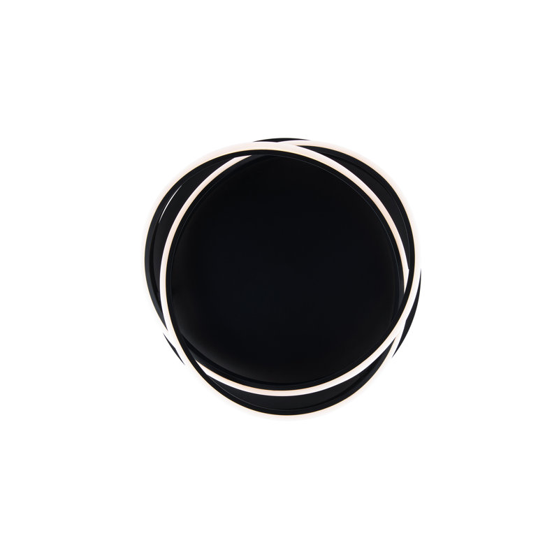 Veloce 16.5" Black Aluminum LED Flush Mount for Indoor/Outdoor