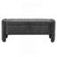 Banc de rangement ovale en tissu de chenille avec grand espace de rangement pour le salon-1356815572