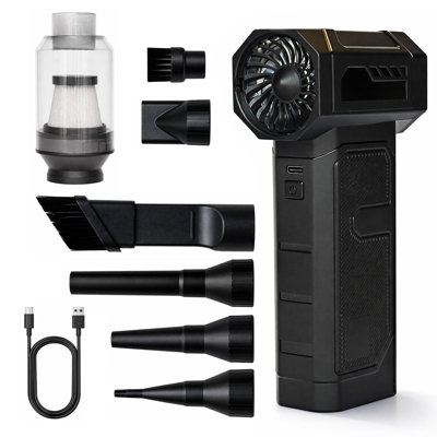 Katziela Pet Hair Blower & Vacuum – Powerful Dog & Cat Hair Remover for Couch, Carpet, Car Seats & Pet Beds – 16,000Pa Suction, 90,000 RPM Cordless Pet Hair Cleaner with Attachments.