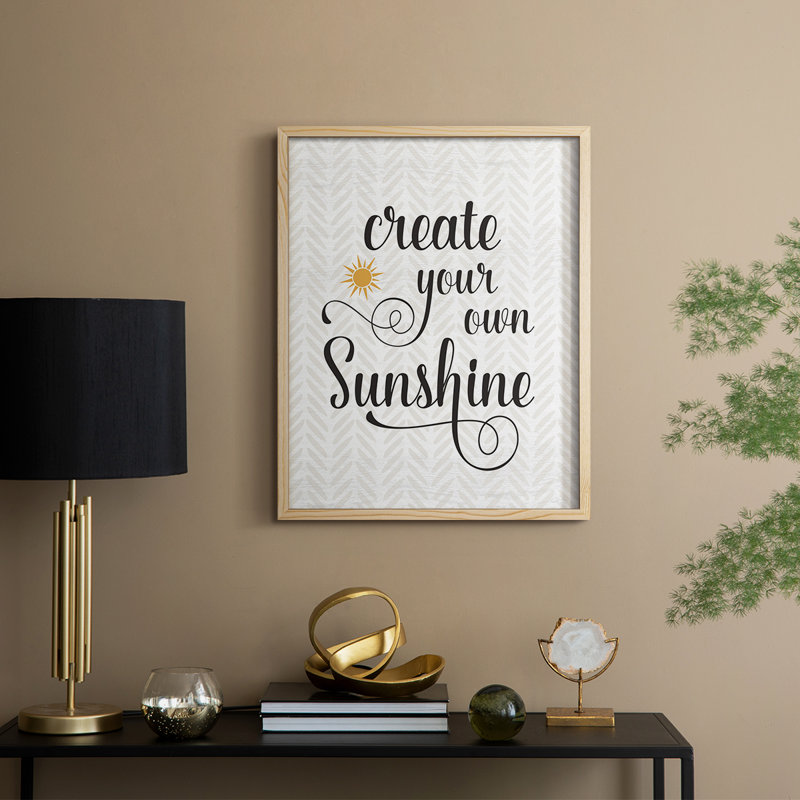 Create Your Own Sunshine Framed Print - Solid Wood, Natural, 30" H x 24" W