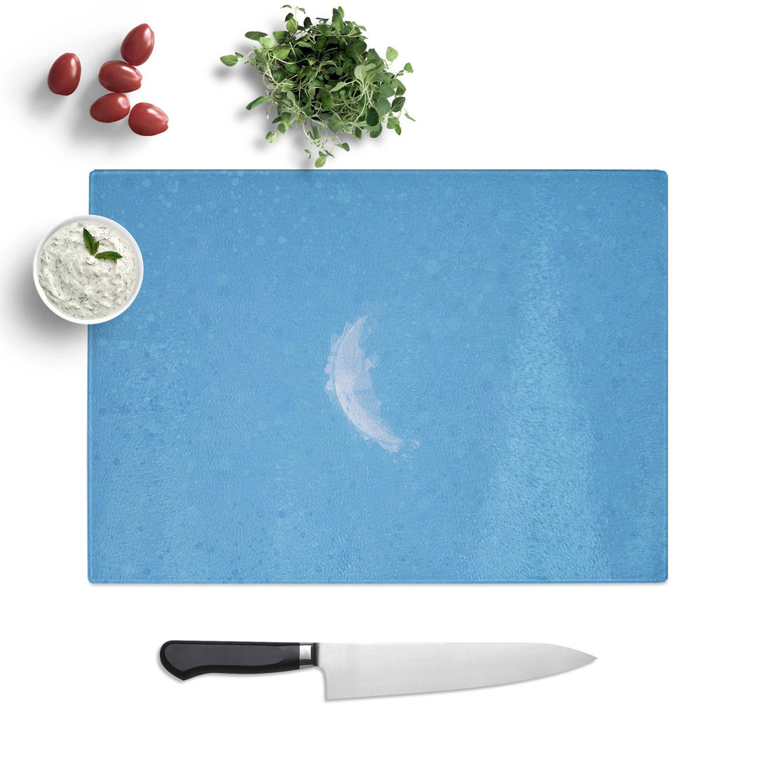 Glass Moon in Morning Light in Abstract Chopping Board