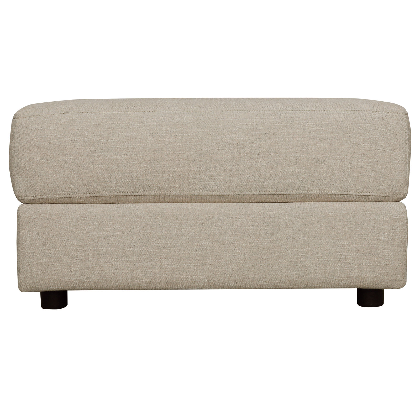 Upholstered Ottoman, Sand 100% Polyester