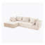Modulaire moderne avec méridienne modulaire en forme de L et canapé en L, canapé rembourré 3 places beige, utilisation dans le salon, siège mi-ferme, Standard 100 By®, beige assemblé pour la chambre à coucher, design américain,-136892443